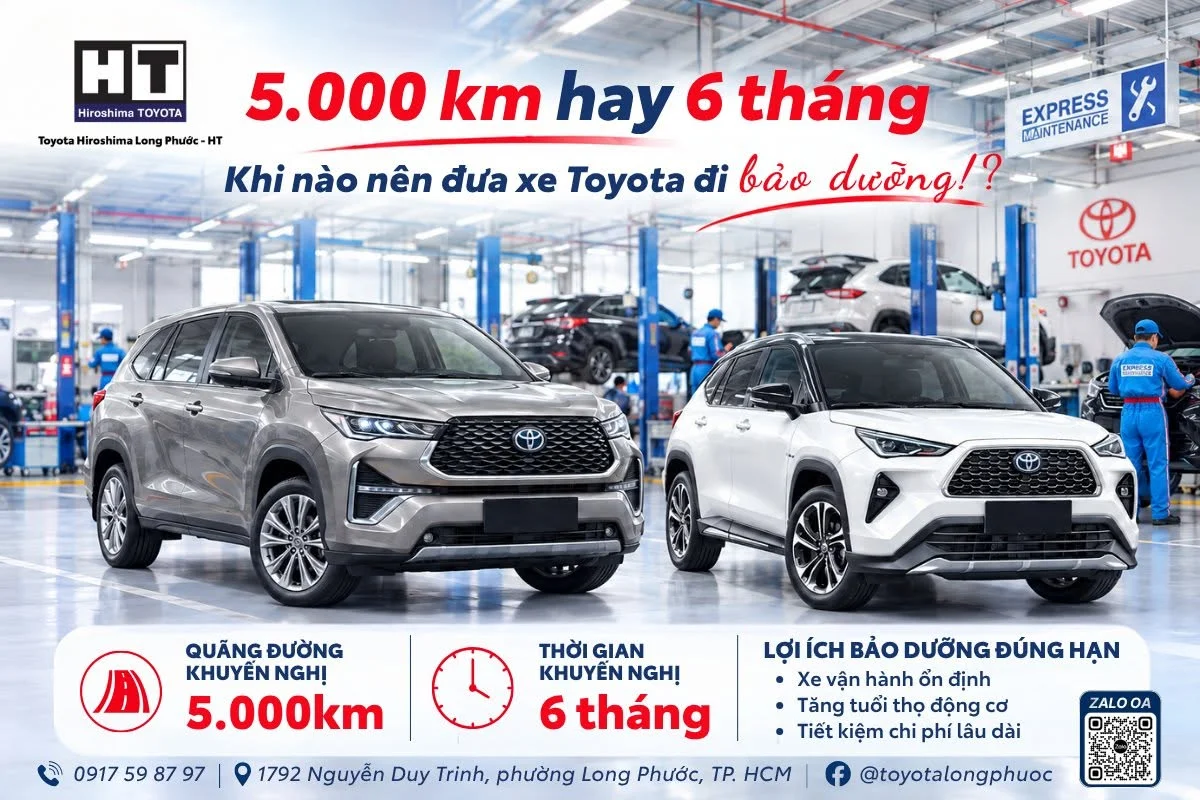 5.000 KM HAY 6 THÁNG? KHI NÀO NÊN ĐƯA TOYOTA ĐI BẢO DƯỠNG?