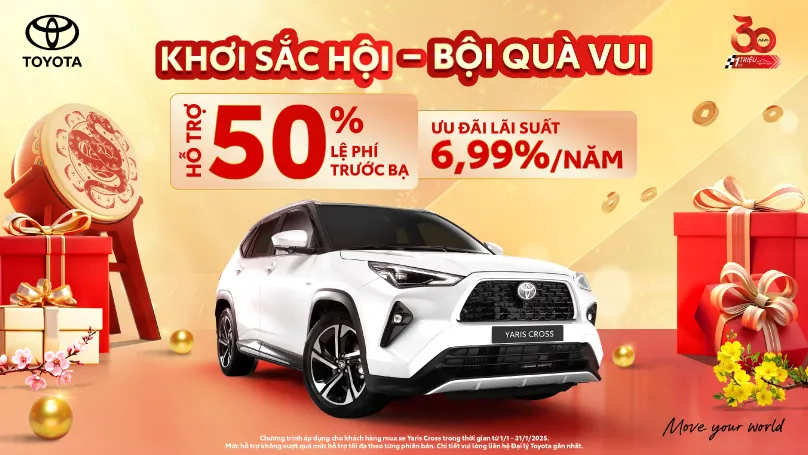 Cập nhật chương trình khuyến mãi mua xe Toyota tháng 01/2025