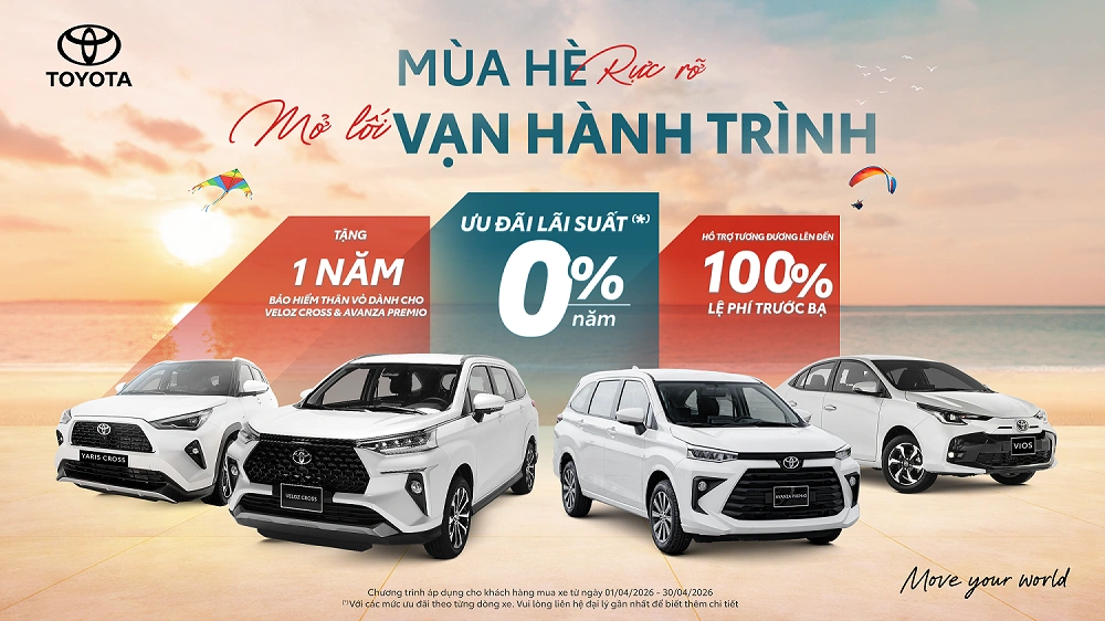 Chương trình ưu đãi tháng 04/2026: MÙA HÈ RỰC RỠ - MỞ LỐI VẠN HÀNH TRÌNH