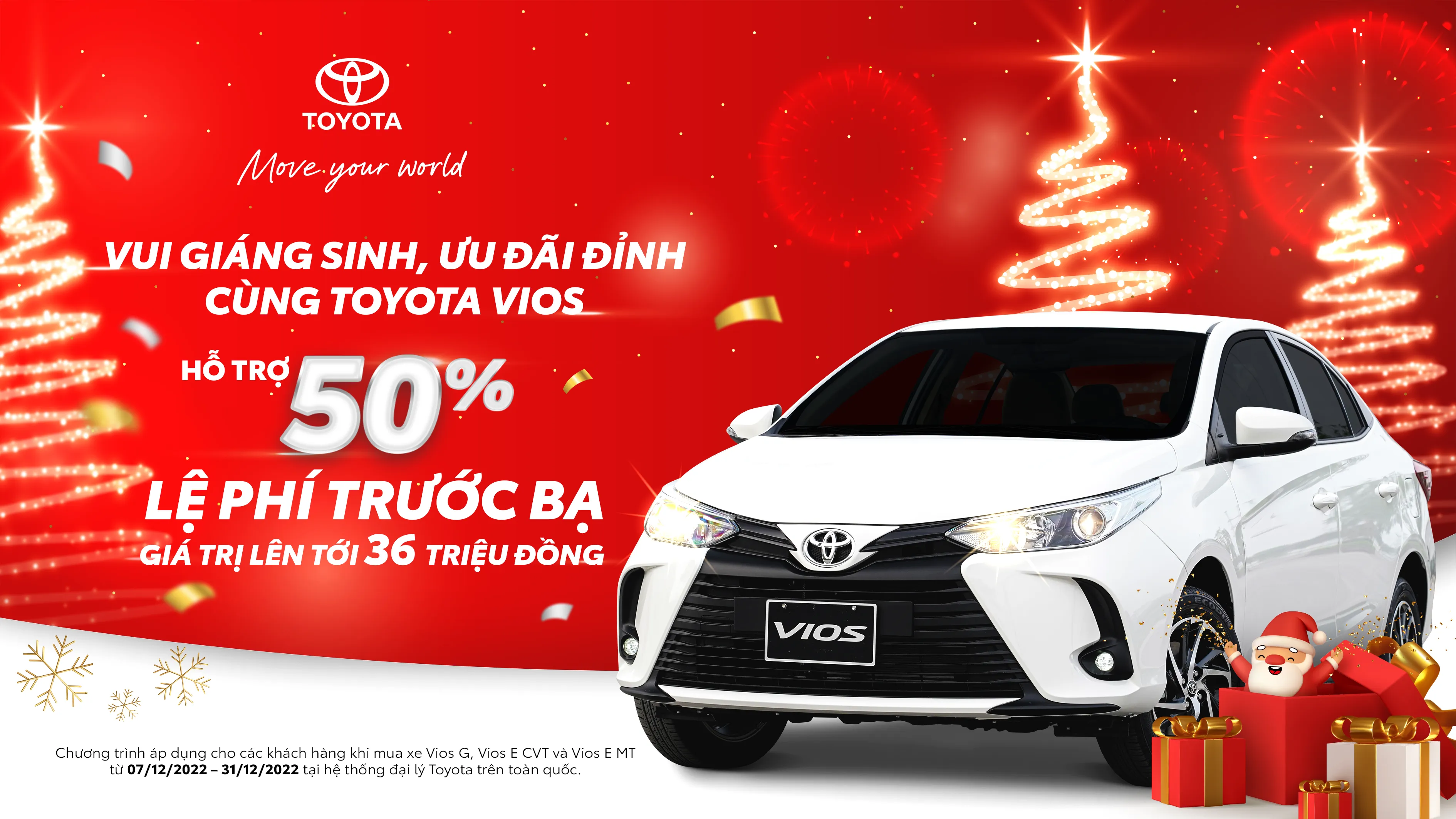 “Vui giáng sinh, ưu đãi đỉnh cùng Toyota Vios”